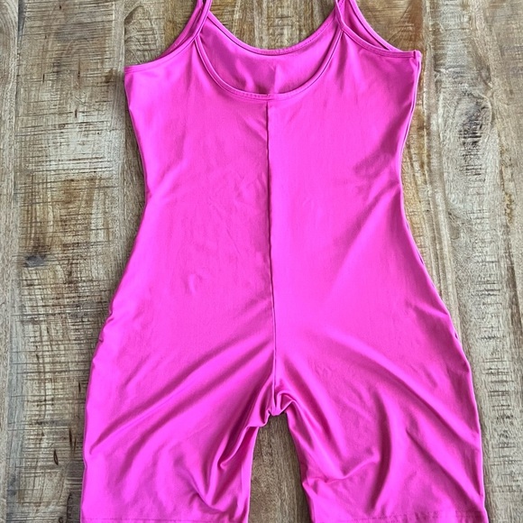 Vibrant Pink Sleeveless Romper - Picture 2 of 4
